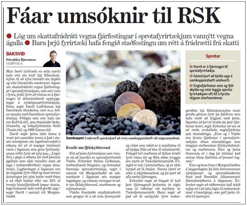 Ágallar í lögum um skattafrádrátt vegna fjárfestinga í sprotum