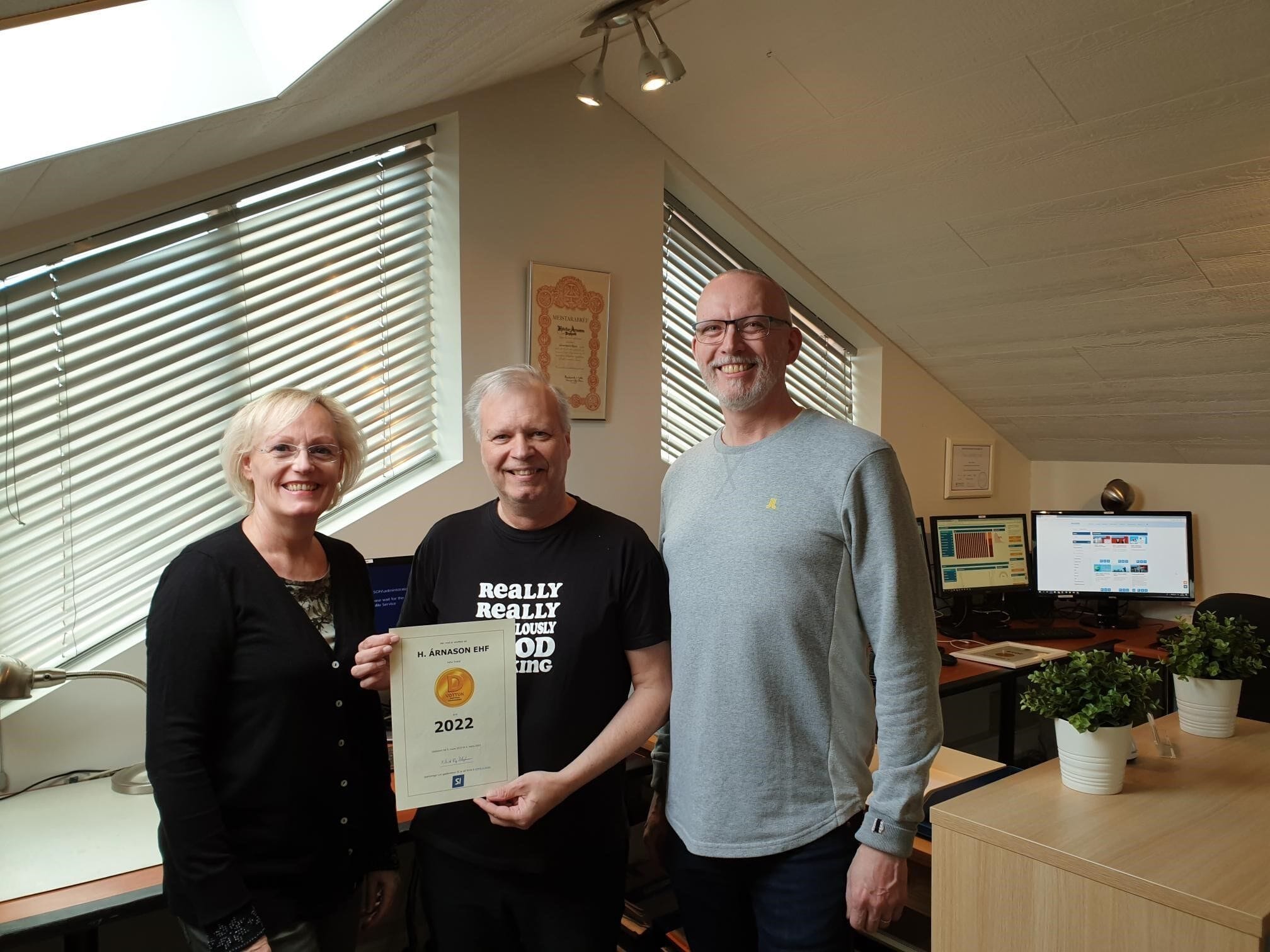 H. Árnason hefur fengið endurnýjun á D-vottun