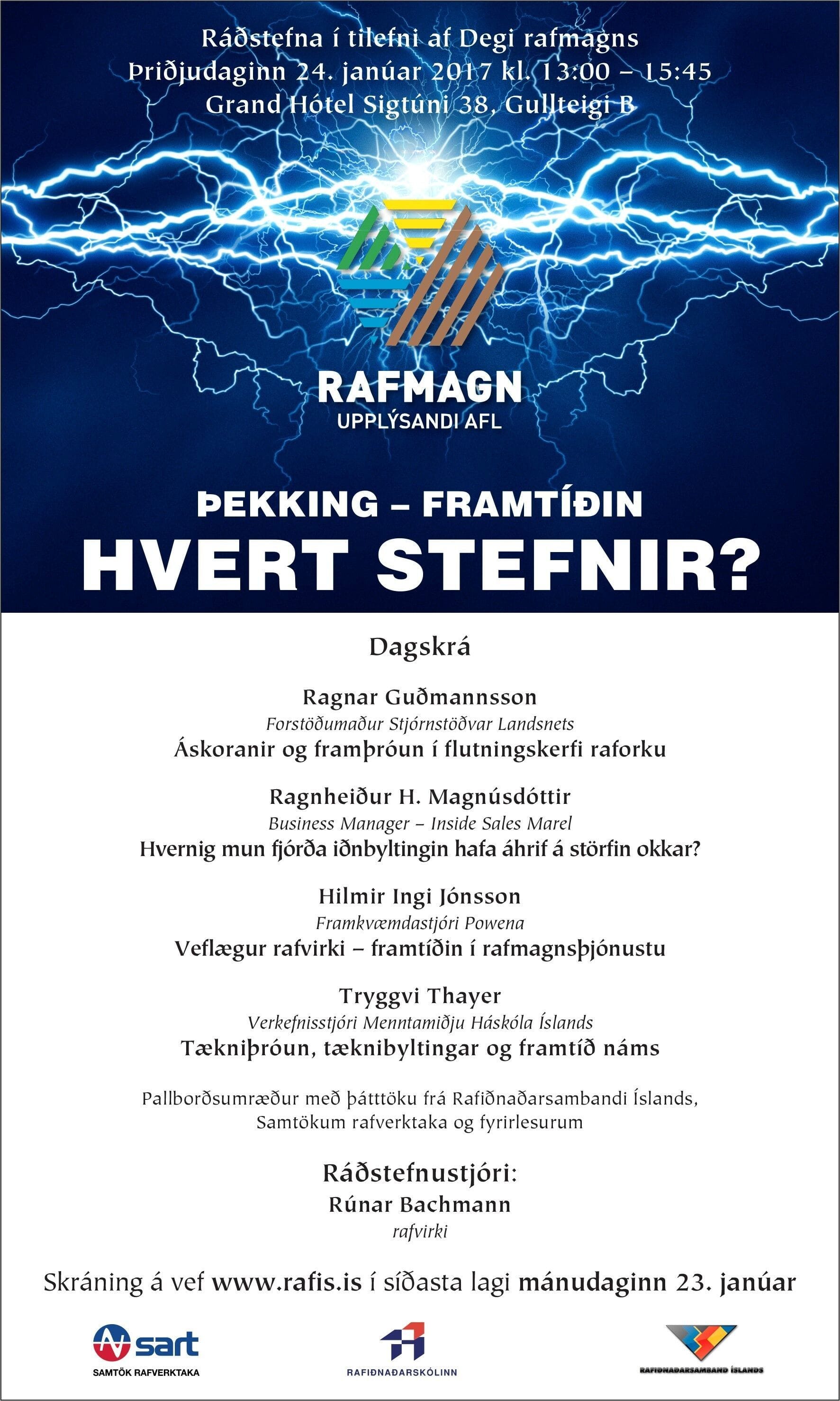Horft til framtíðar í tilefni af degi rafmagnsins