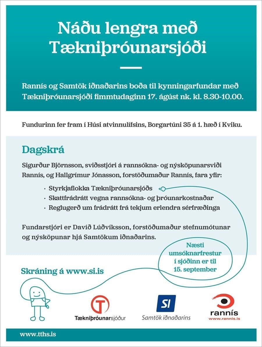 Kynningarfundur um styrki Tækniþróunarsjóðs