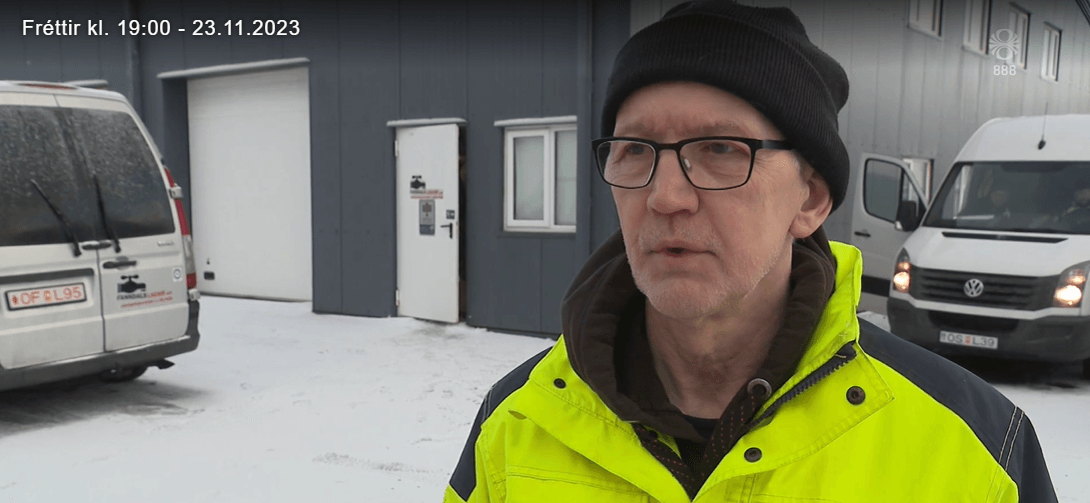 Pípulagningasveit Almannavarna að störfum í Grindavík