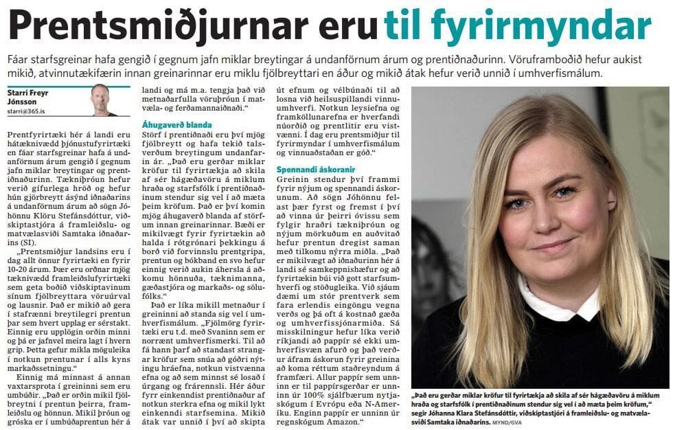 Prentsmiðjur til fyrirmyndar