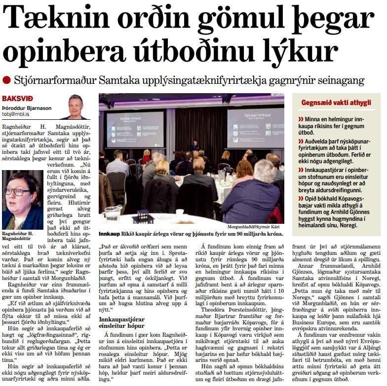 Útboðsferli hins opinbera tekur of langan tíma