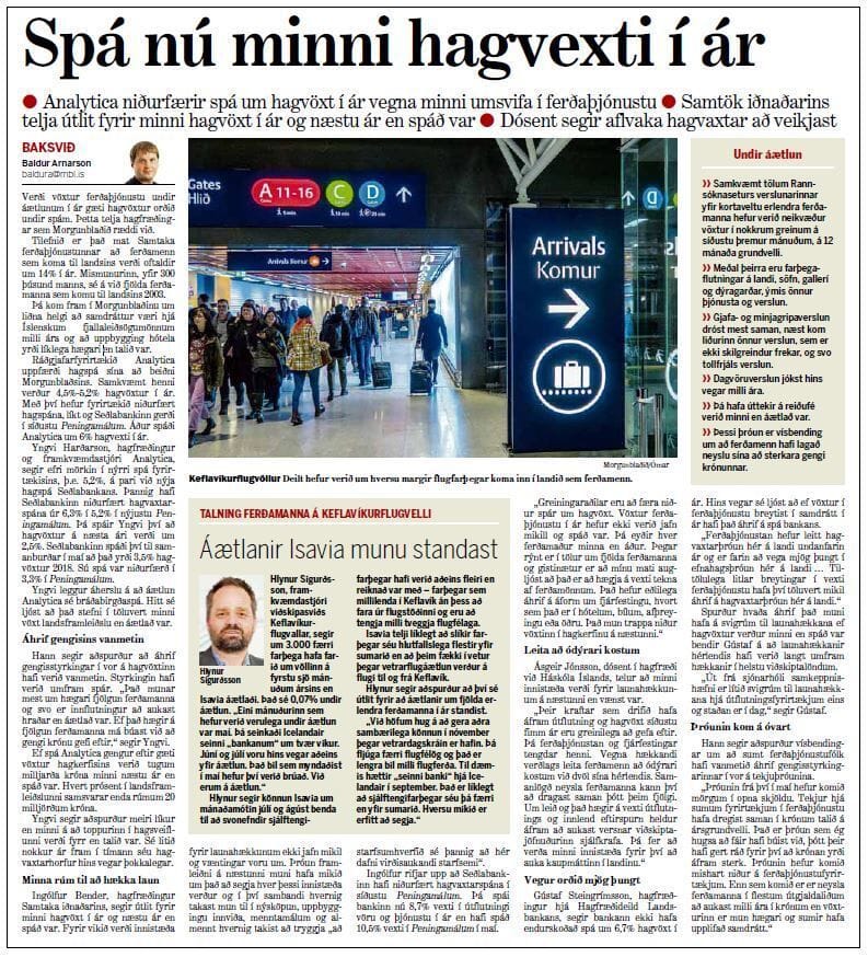 Útlit er fyrir minni hagvöxt í ár og næstu ár en spáð hefur verið