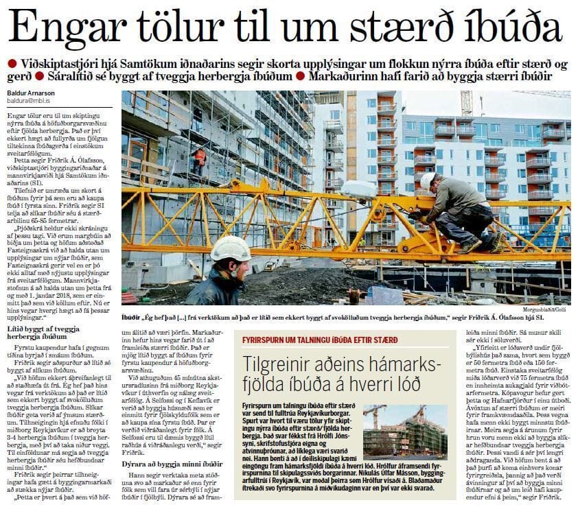 Vantar upplýsingar um stærðir og gerðir nýrra íbúða