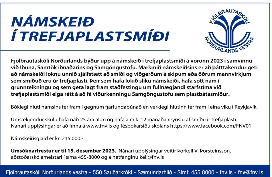 Namskeid-i-trefjaplastsmidi