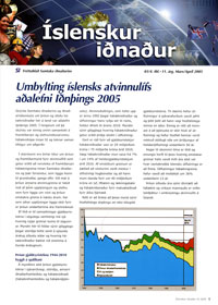 Íslenskur iðnaður í mars og apríl 2005