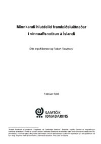 Minnkandi hlutdeild framleiðsluiðnaðar í vinnuaflsnotkun á Íslandi